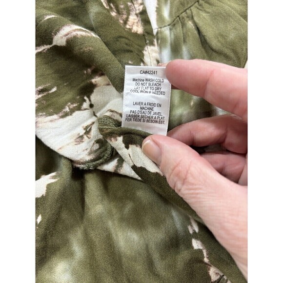 YFB Young Fabulous & Broke Jillian Faux Wrap Dress Geode White Peach Green M - Picture 10 of 12